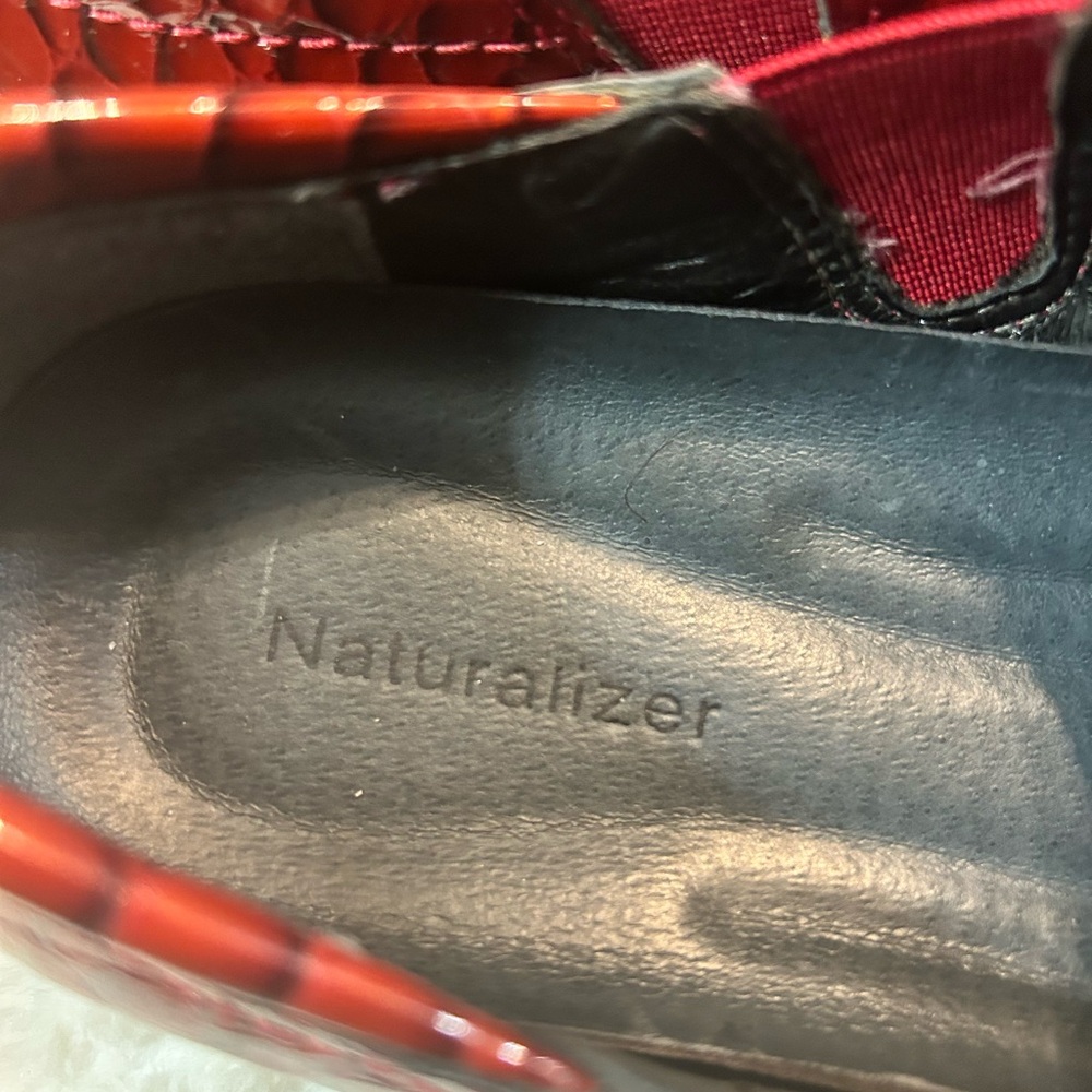 Naturalizer Clarissa Red Patent Leather Croc Slip on Loafer women’s size 10.5M - Picture 4 of 13